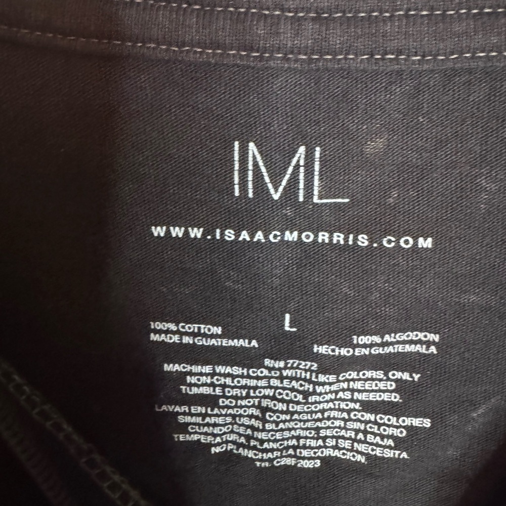 Women Large “faded” black box cropped Graphic T-Shirt by IML - Picture 3 of 7